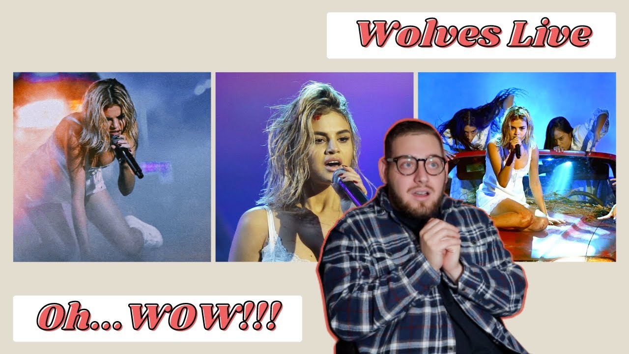 REACTING to SELENA GOMEZ | WOLVES LIVE 2017 AMA's