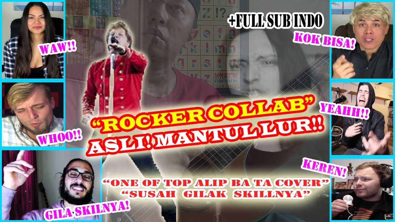 ROCK COLLAB ⭐ ALIP BA TA + ROCKER Gilak Amazing Skillnya Lur!!,  ALIP_BA_TA Reaction Gitar Cover