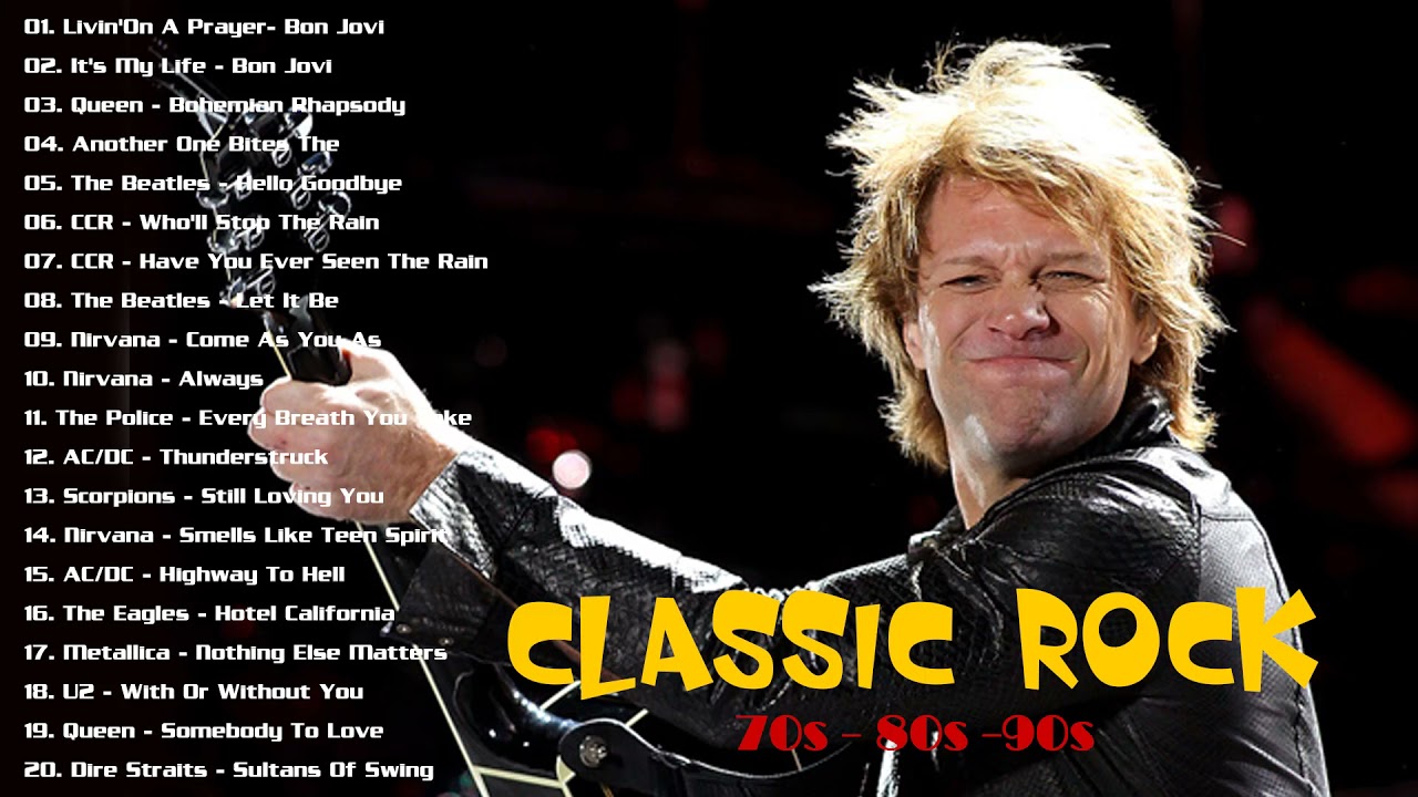 Best Rock Ballads  | Bon Jovi, Queen, The Beatles, GNR, Scorpions, U2 | Rock Classic 60s, 70s, 80s