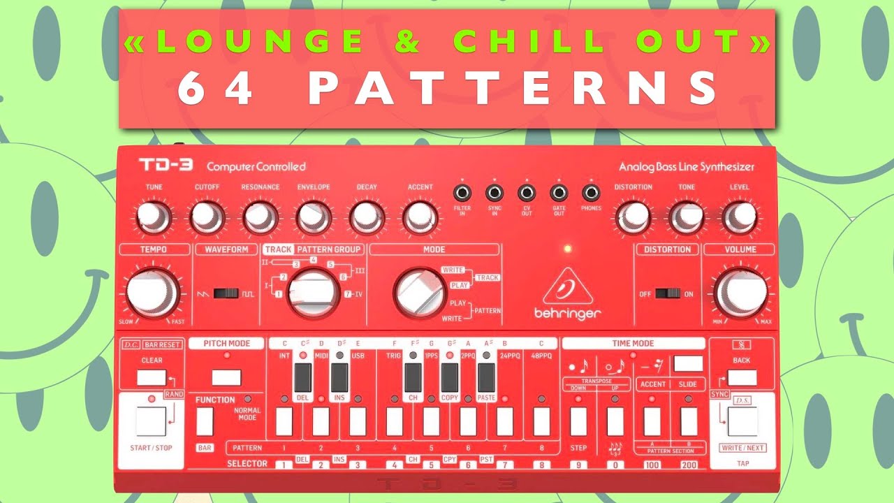 Behringer TD-3, TD-3-MO: 64 Lounge & Downtempo Patterns