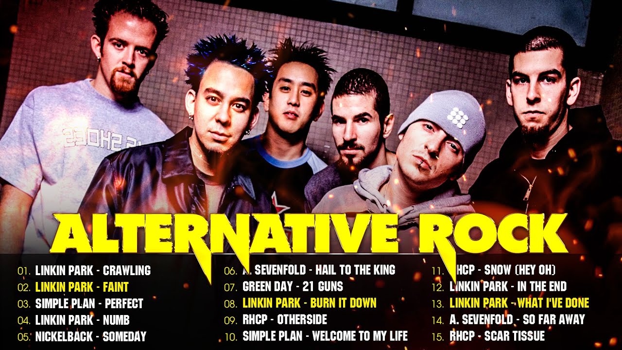 🔥Linkin Park, RHCP, Nickelback, Simple Plan, Coldplay🔥Best Alternative Rock 2 Hours Non-stop💥