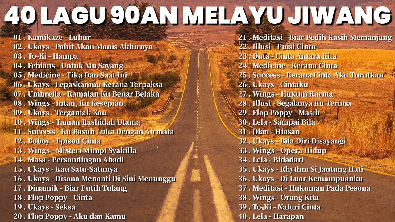 40 LAGU JIWANG MELAYU 2022 – LAGU JIWANG 80AN DAN 90AN TERBAIK – LAGU SLOW ROCK MALAYSIA