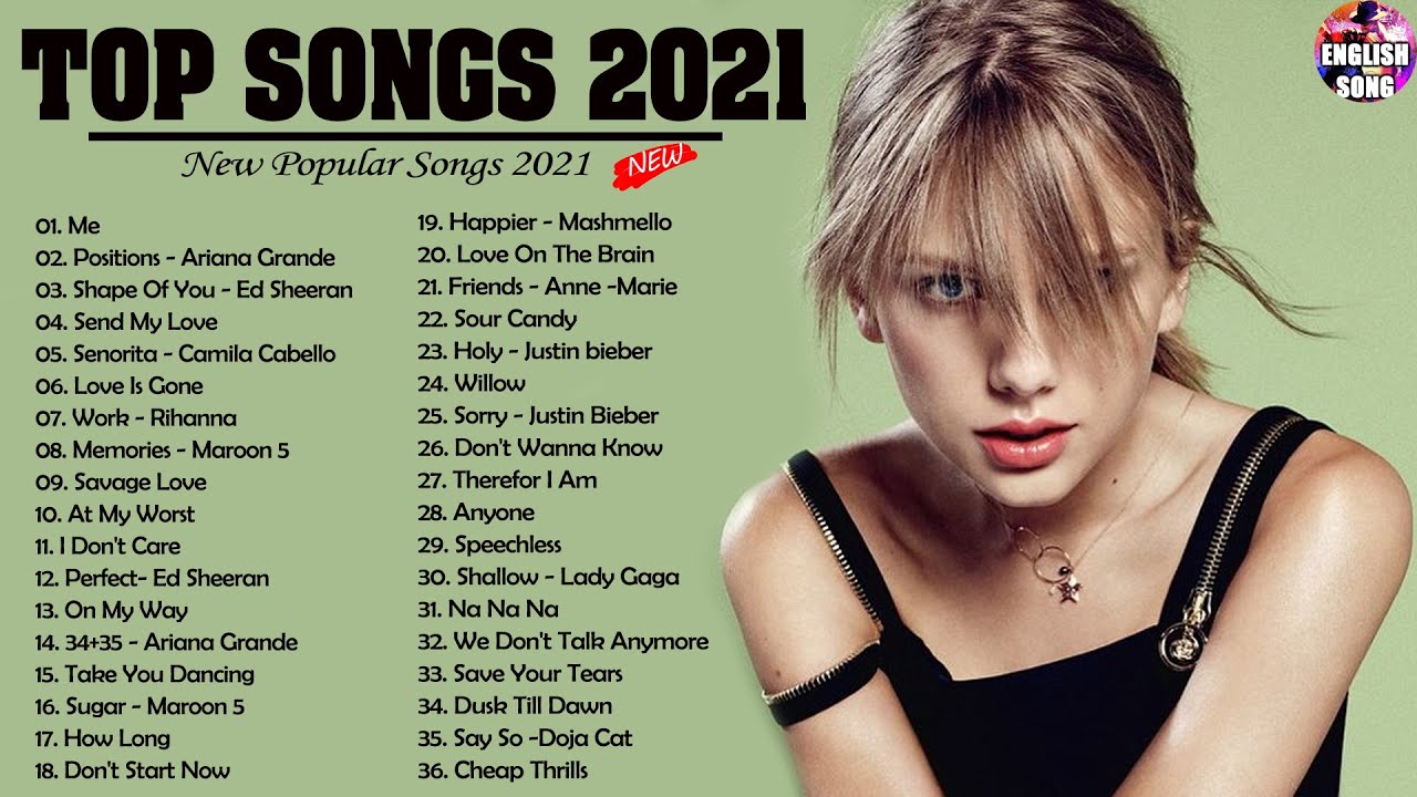 Top Hits 2021 🎈 Ed Sheeran, Taylor Swift, Ariana Grande, Maroon 5, Adele, Justin Bieber