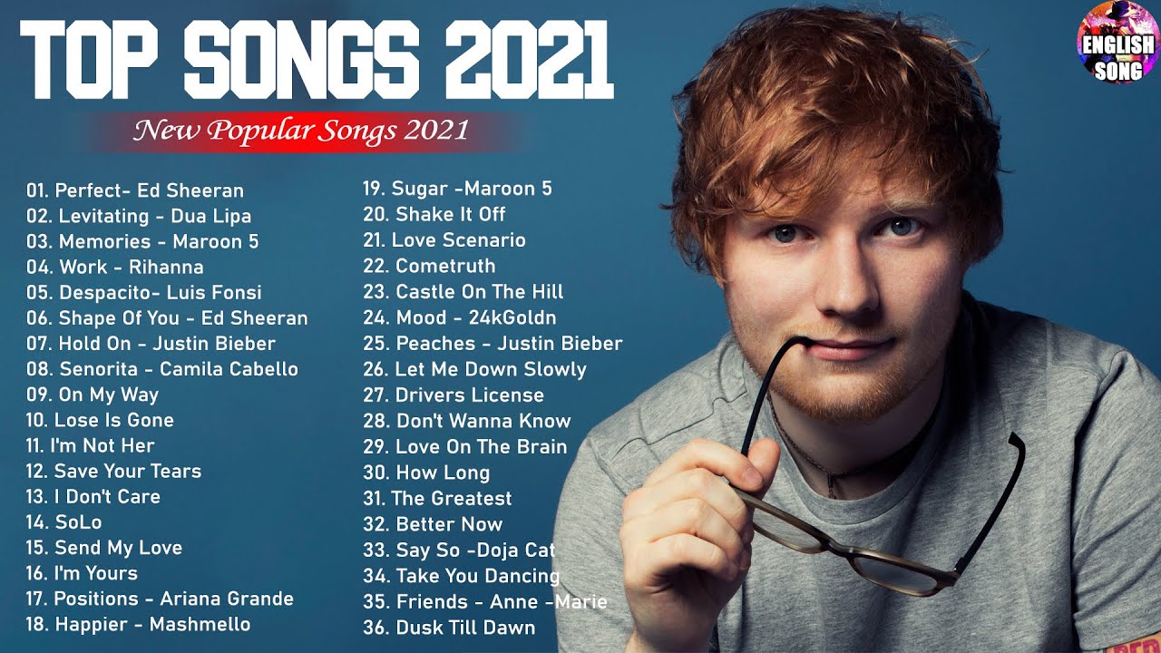 Pop Hist 2021 ✨ Ed Sheeran, Adele, Taylor Swift, Maroon 5, Ariana Grande, Bruno Mars, Justin Bieber