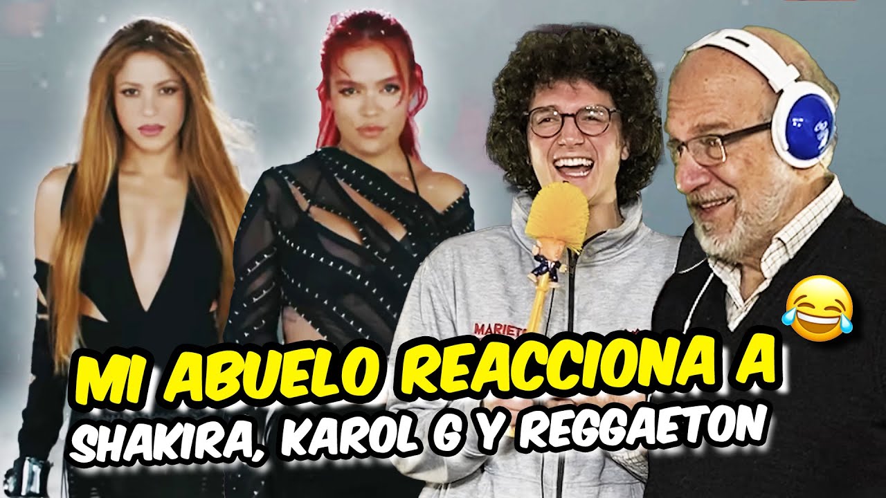 Mi abuelo reacciona a: SHAKIRA, KAROL G Y REGGAETON | Lecciones de tecnología a Daniel Samper Pizano