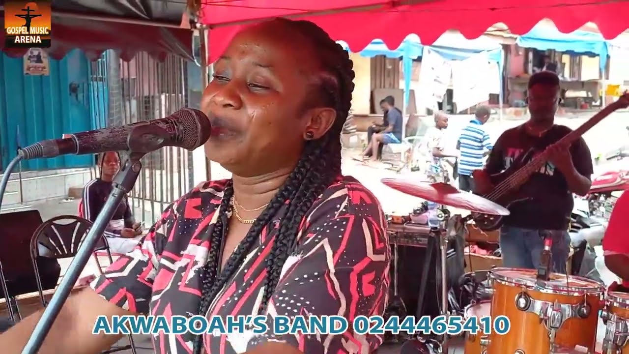 Akwaboah's Band Rocks Us With Ghana Gospel Live Band Reggae Music At Kumasi Ashtown