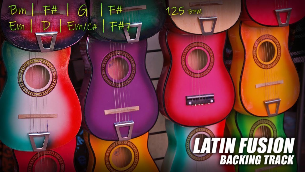 Fusion Latin Rock Samba Tango Guitar Backing Track B Minor Jam