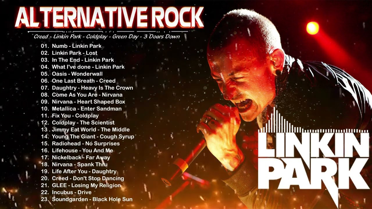 ALTERNATIVE ROCK PLAYLIST 💥💥🎉🎉🌂 Linkin park, Coldplay, 3 Doors Down, Lifehouse, Nickelback